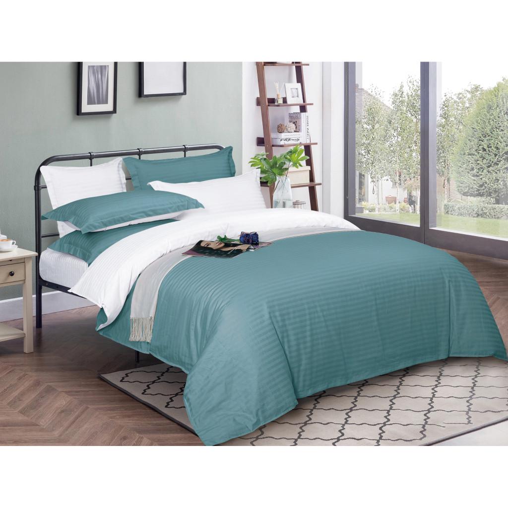 Комплект постельного белья MirSon 30-0015+30-0001 Galiena satin-stripe семейный 160х220 см (215770)