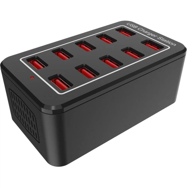 Зарядная станция многопортовая ILEPO на 10 USB портов 50 Вт (19011)