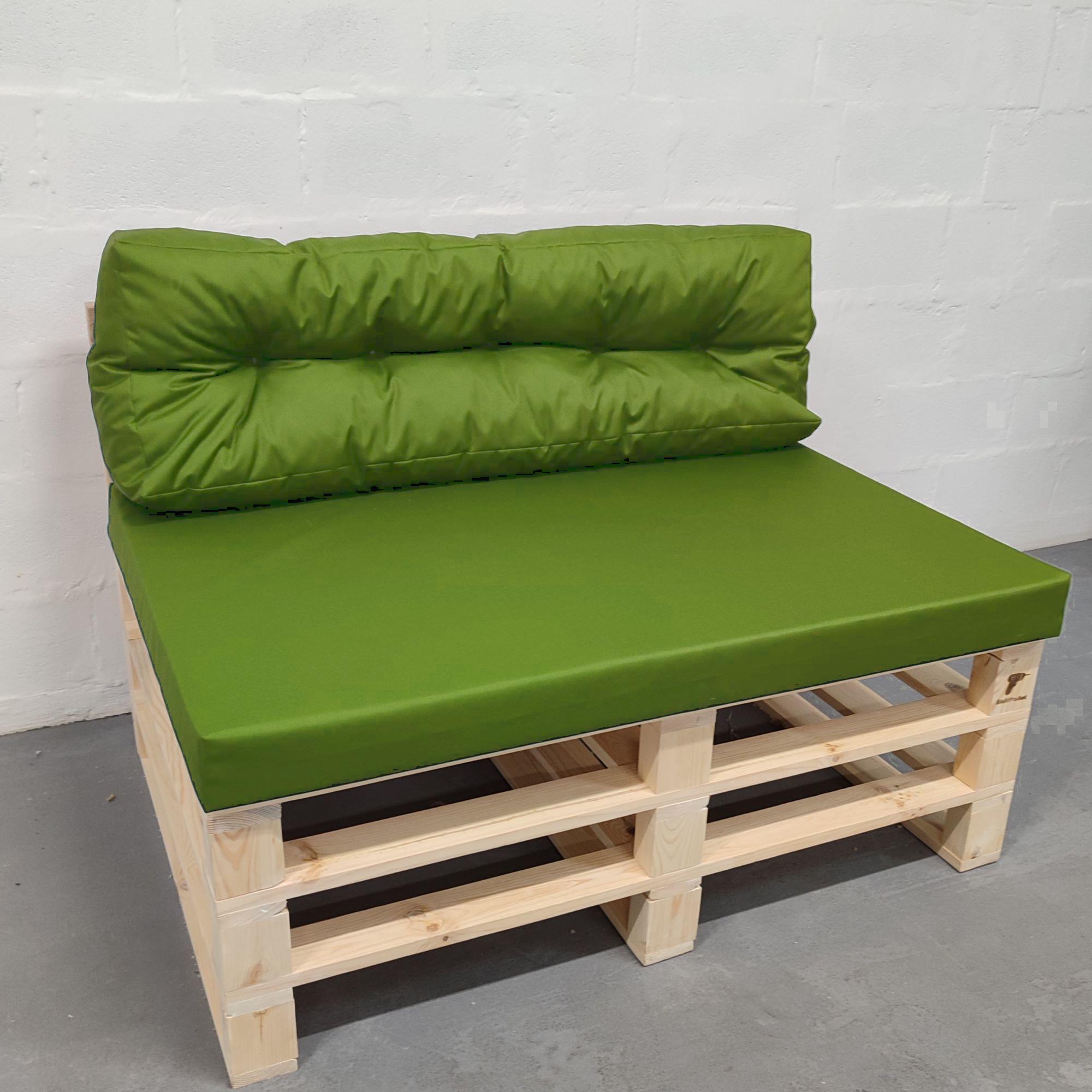 Комплект водоотталкивающих подушек для паллет-дивана eGarden оксфорд 120x80x10/120x45x12 см Оливковый (5709) - фото 1