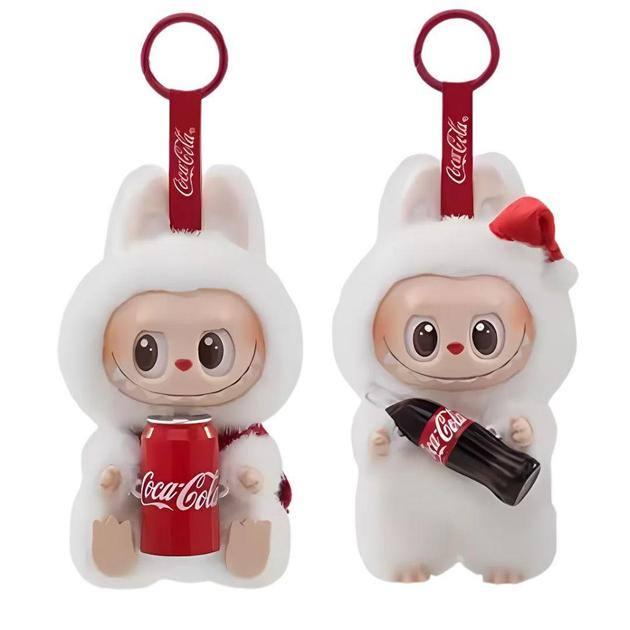 М'яка іграшка сюрприз Labubu Coca-Cola The Monsters брелок 17 см (LB01) - фото 3