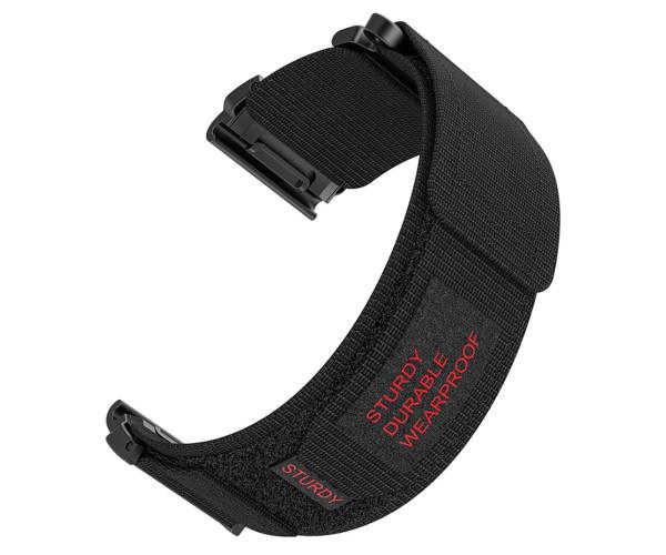 Ремешок Nylon Loop для смарт-часов Garmin Descent G1/G2 с универсальным креплением 22 мм Черный