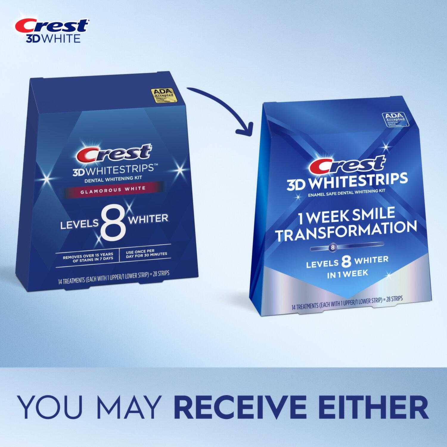 Отбеливающие полоски для зубов Crest 3D White Glamorous Whitestrips 14 пар полосок (00009) - фото 6