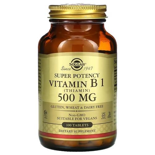 Тиамин B-1 Solgar Vitamin B1 500 мг 100 табл. (SOL-02980)