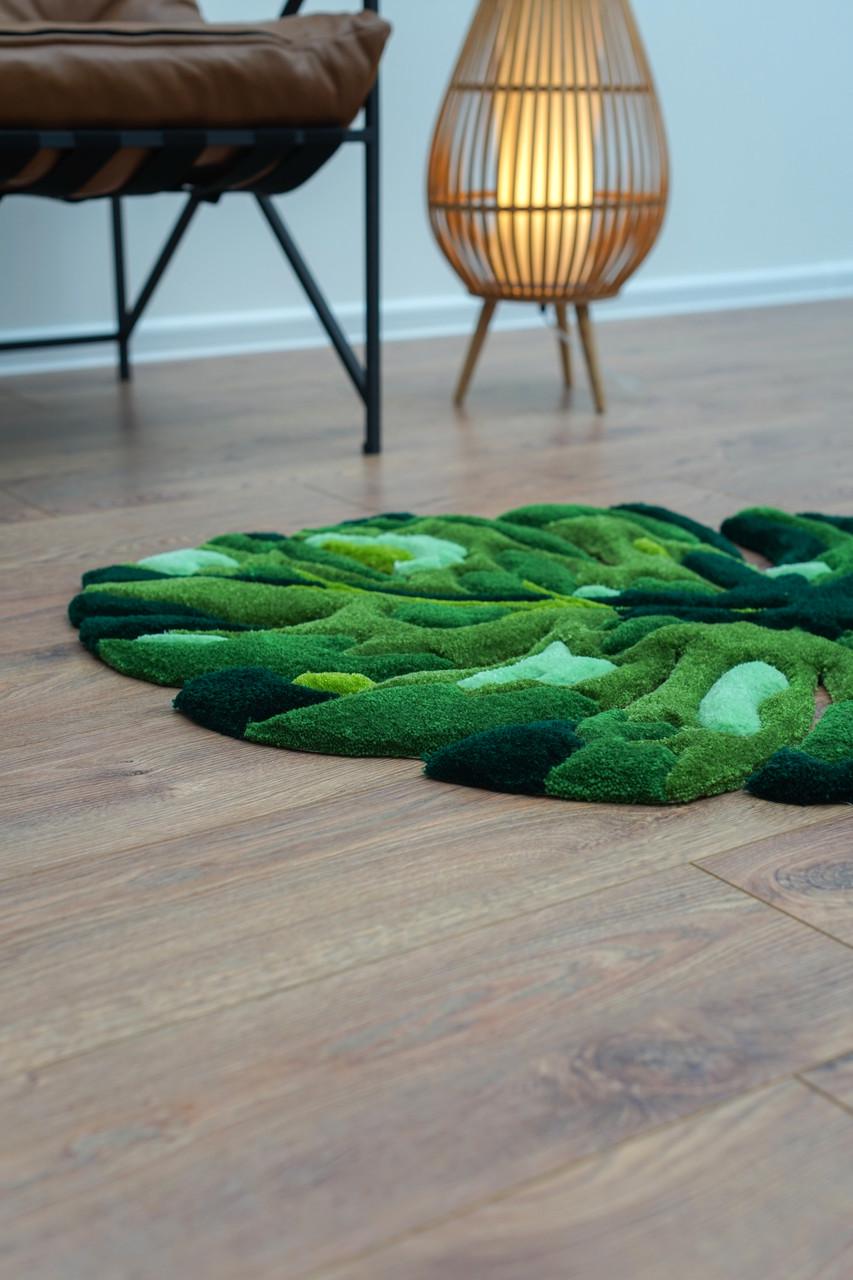 Килим ручної роботи Листок монстери 70х65 см - фото 6 Килим ручної роботи Листок монстери 70х65 см - фото 6