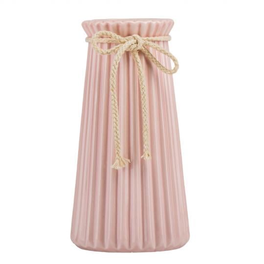 Ваза керамічна Elisey Квітковий бантик 25 см Рожевий (9097-012)