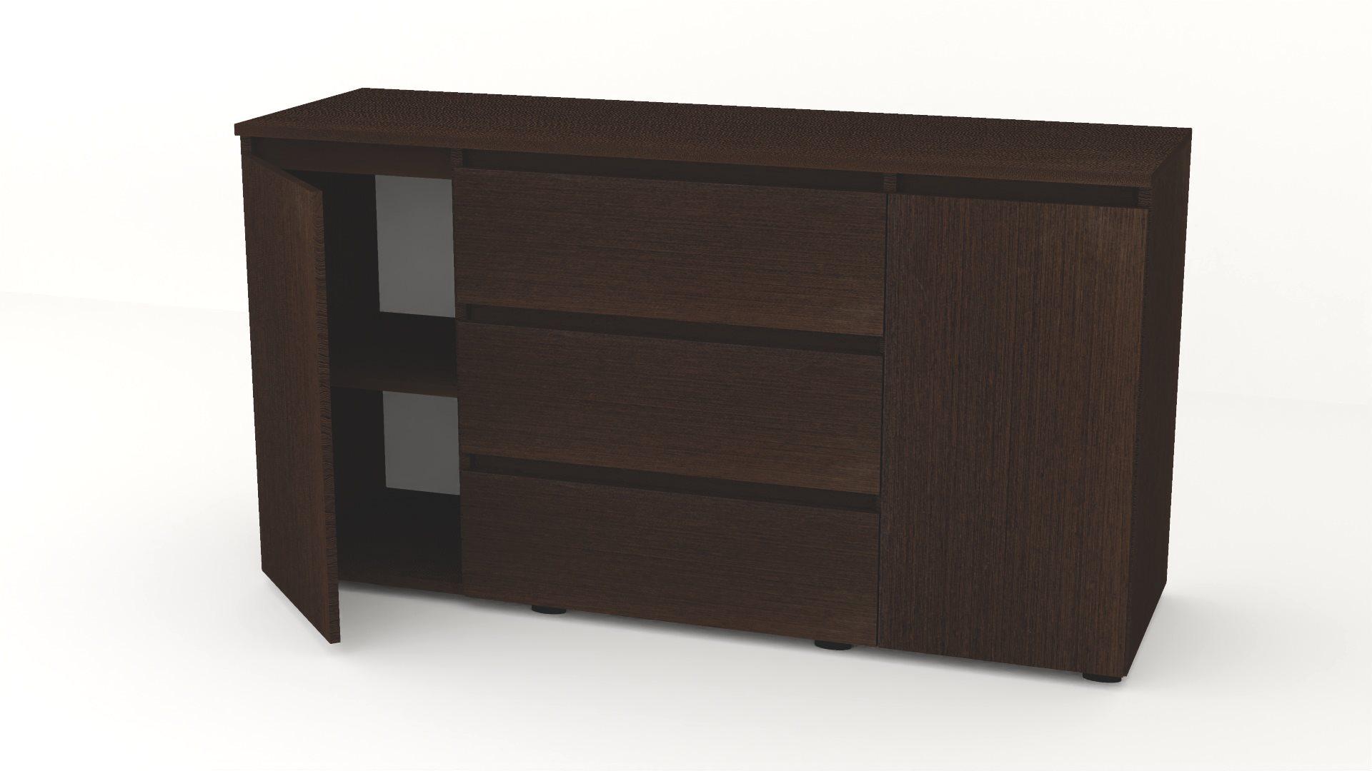 Комод Алекса СН-131/38 140х38х75 см Венге магия