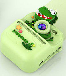 Камера дитяча Динозавр S1 з миттєвим друком Зелений (29596030) - фото 5