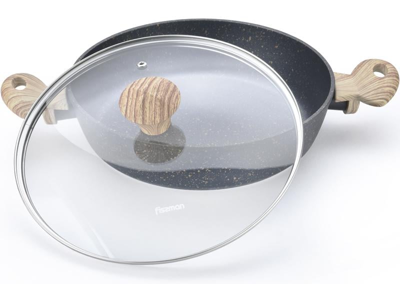 Сотейник Fissman Black Cosmic Ø 26 cм 2,85 л з покриттям Platinum (FN-AL-4346)