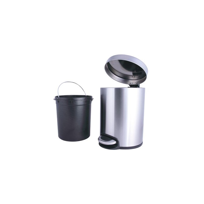 Відро з педаллю JVD Soft 5 л Хром (10125)