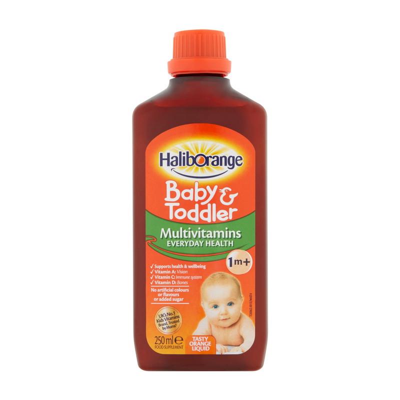Мультивитамины для детей Haliborange Babys Toddler Multivitamins Liquid 250 мл Апельсин (21622-01)