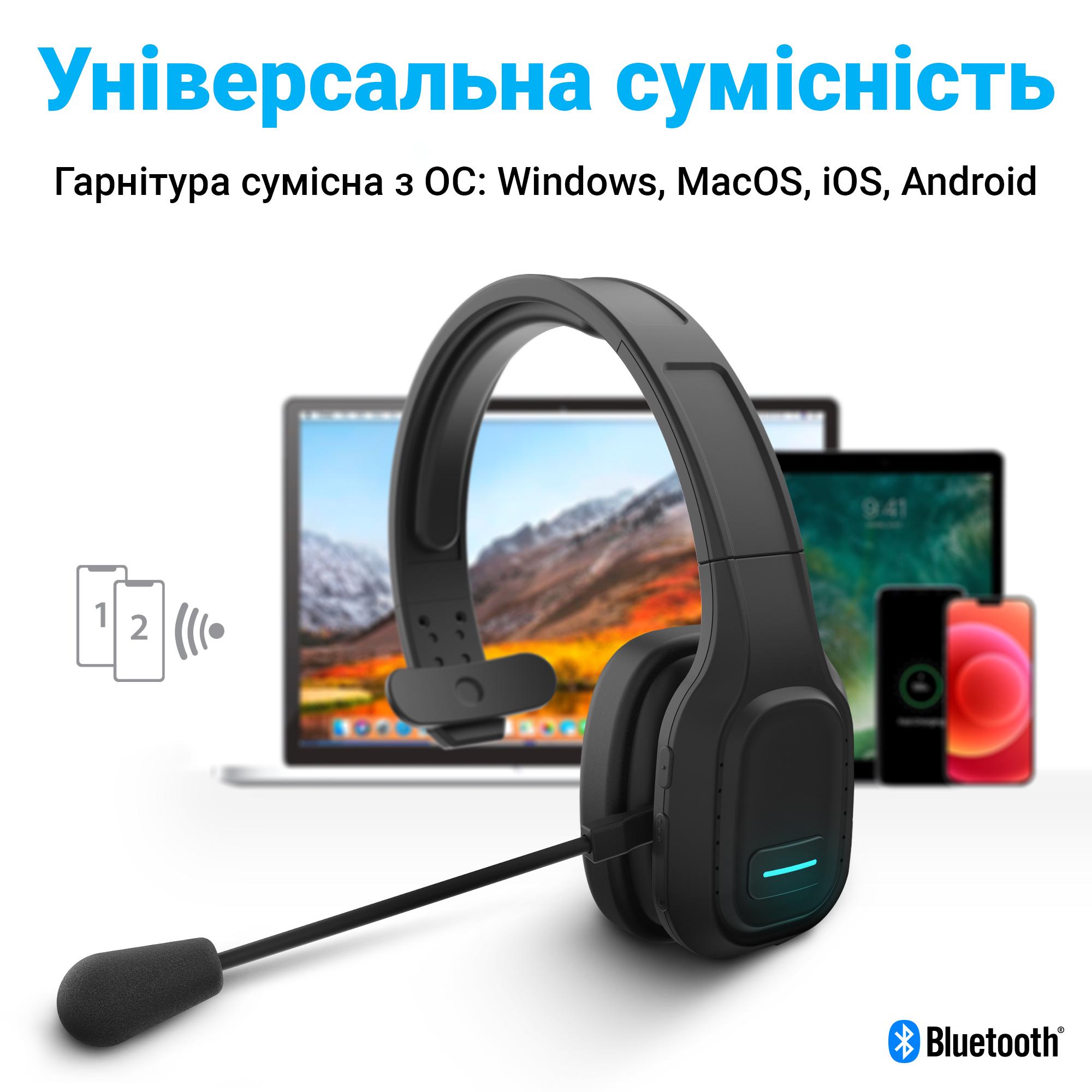 Гарнітура Bluetooth Digital Lion M100C для кол-центру з мікрофоном та комбінованим підключенням - фото 14