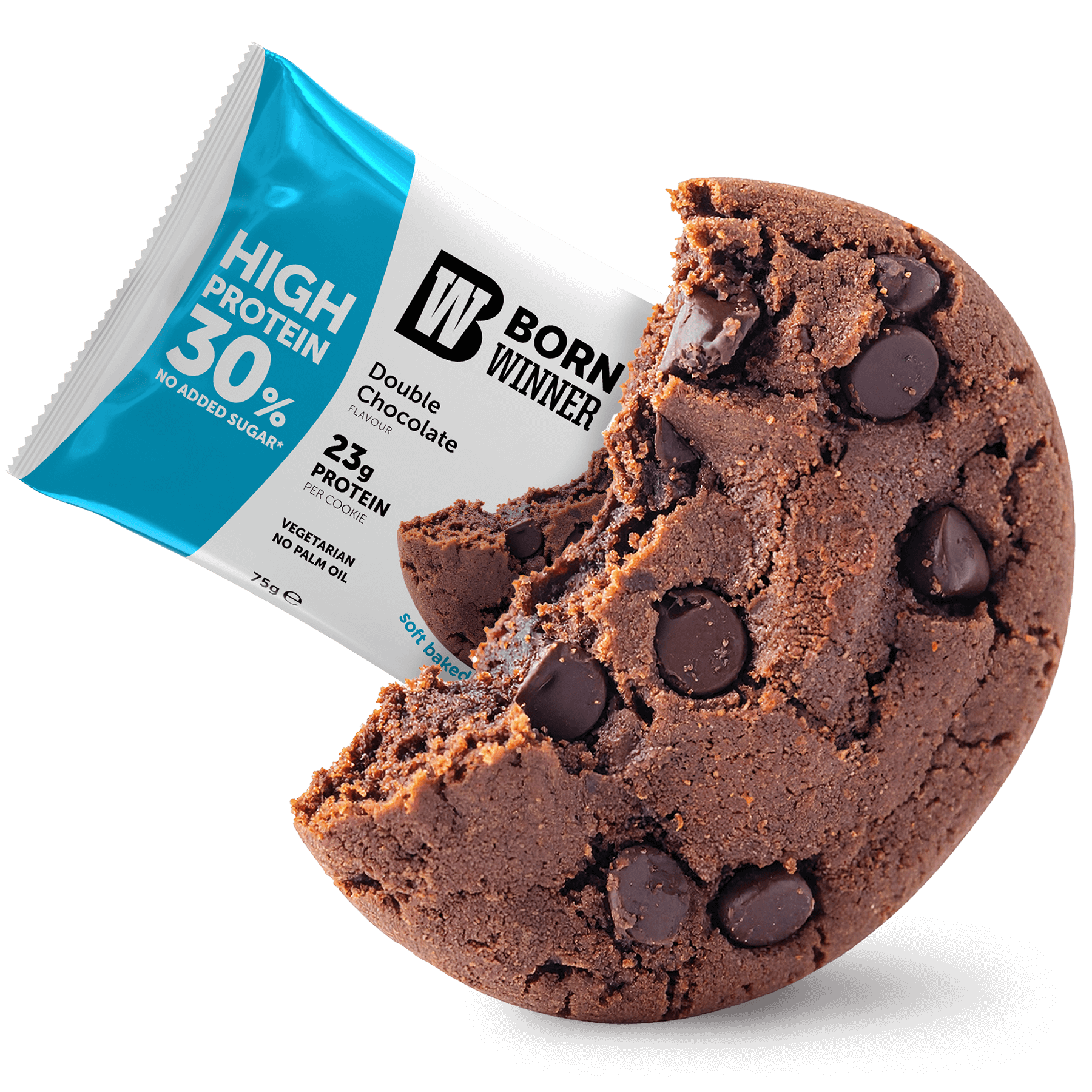 Печиво протеиновое Born Winner ACTIVE со вкусом двойного шоколадного печенья 75 г