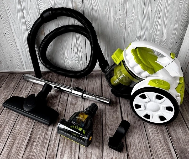 Пылесос колбовой Rainberg RB-651TB циклонный 2500W с турбощеткой без мешка 3,0 л Белый (2321768053) - фото 7 Пылесос колбовой Rainberg RB-651TB циклонный 2500W с турбощеткой без мешка 3,0 л Белый (2321768053) - фото 7