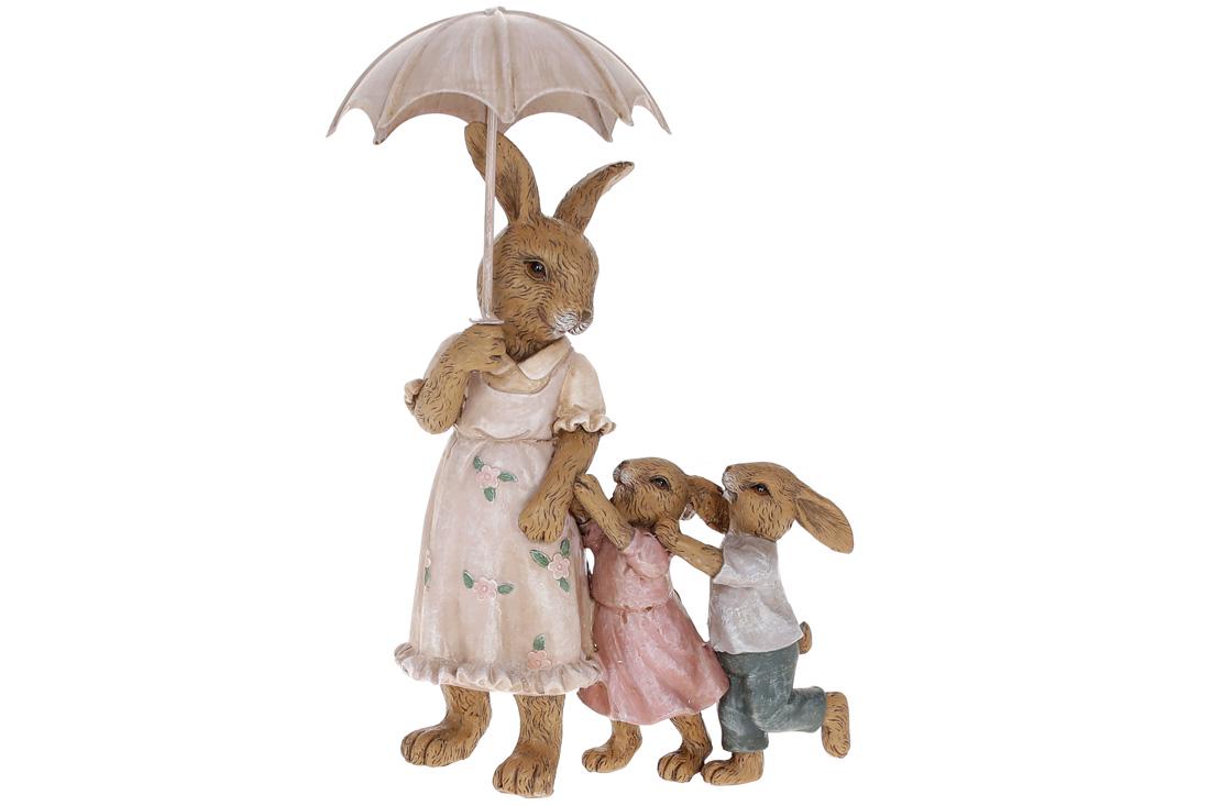 Декоративная статуэтка BonaDi Крольчиха с детками (K07-118)