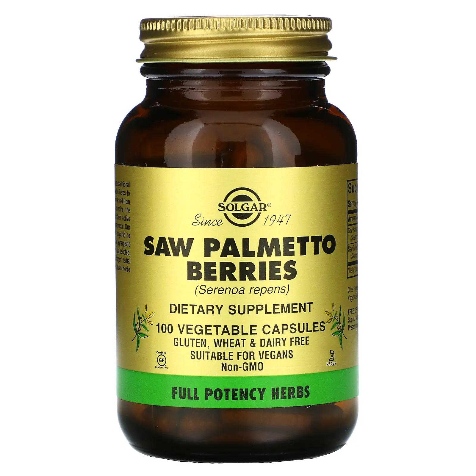 Екстракти ягід сереноа Solgar Saw Palmetto Berries 100 Caps