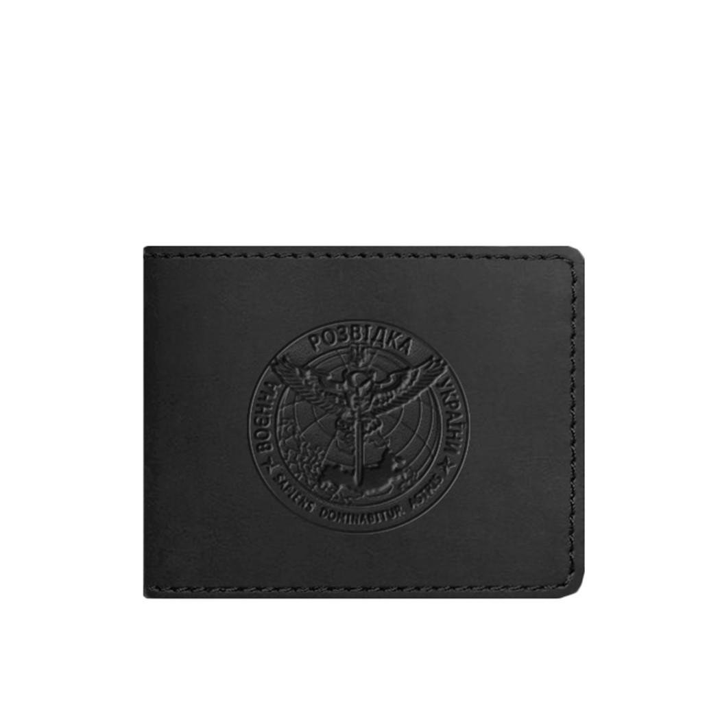 Обложка кожаная удостоверения Главного управления разведки Crazy Horse Черный (A-027887)