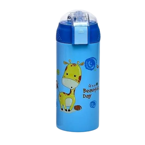 Термос-поилка детский с трубочкой 350 мл Синий (MT-2091-35)