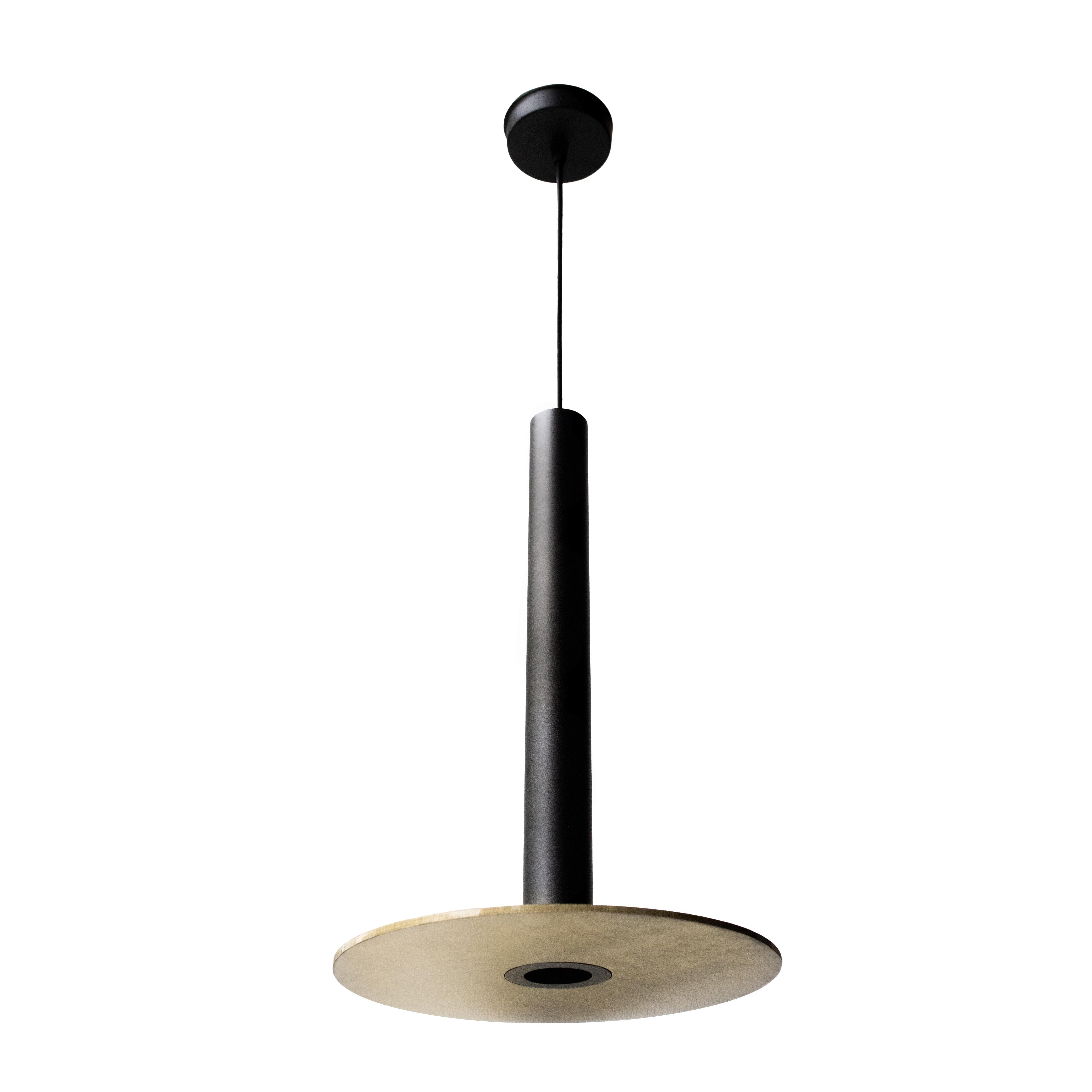 Светильник подвесной в стиле лофт MSK Electric Disk NL 26501 BK/BN под лампу Е14 Черный/Бронзовый