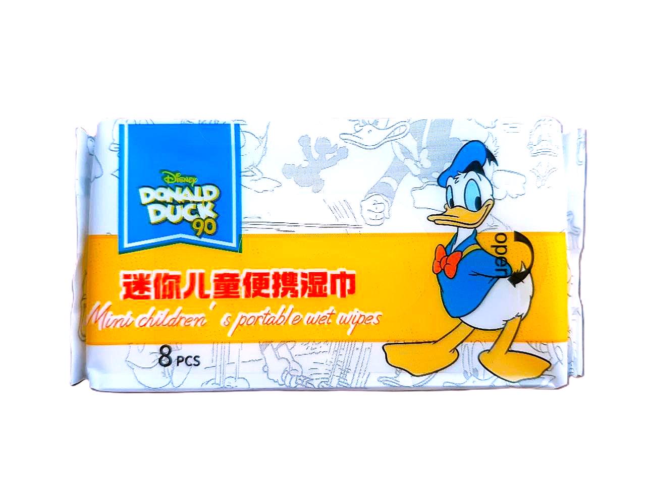 Салфетки влажные мини Дональд Дак Disney Cool Style без спирта 8 шт. (0607)