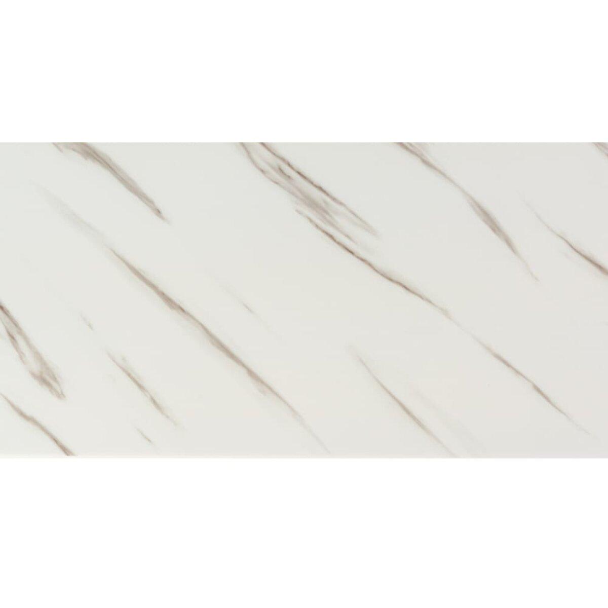 Плитка стеновая Sticker Wall SW-00001672 PET самоклеящаяся 600х300х2 мм Белый мрамор (991943726)