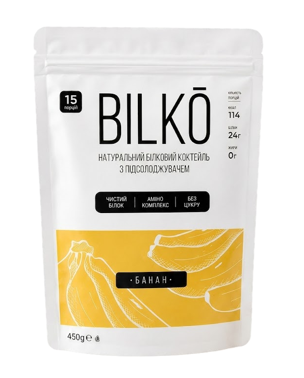 Протеиновый коктейль Bilko Банан пакет 0,45 кг