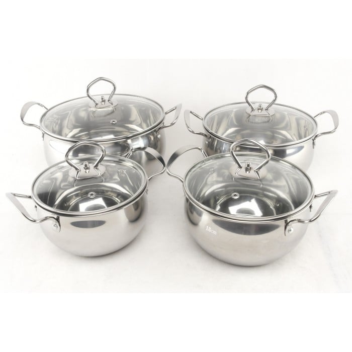 Набор каструль з кришками A-Plus 2061, 4 предмета