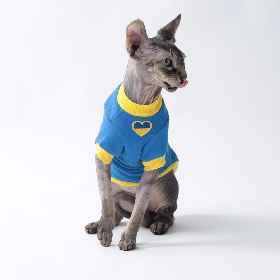 Кофта для котів з рукавом Style Pets UK Патріотична XL Blue (479XL) - фото 2