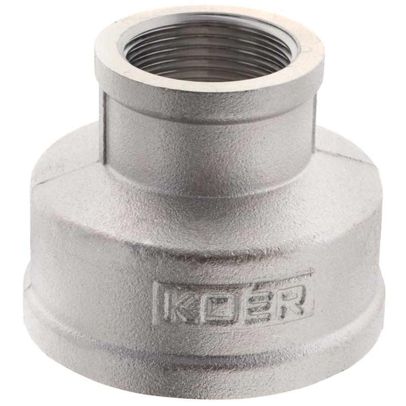 Муфта редукционная KOER KF.C0816 3/4x1 1/2" резьбовая внутренняя резьба из никелированной латуни (OL-KF0023) - фото 2