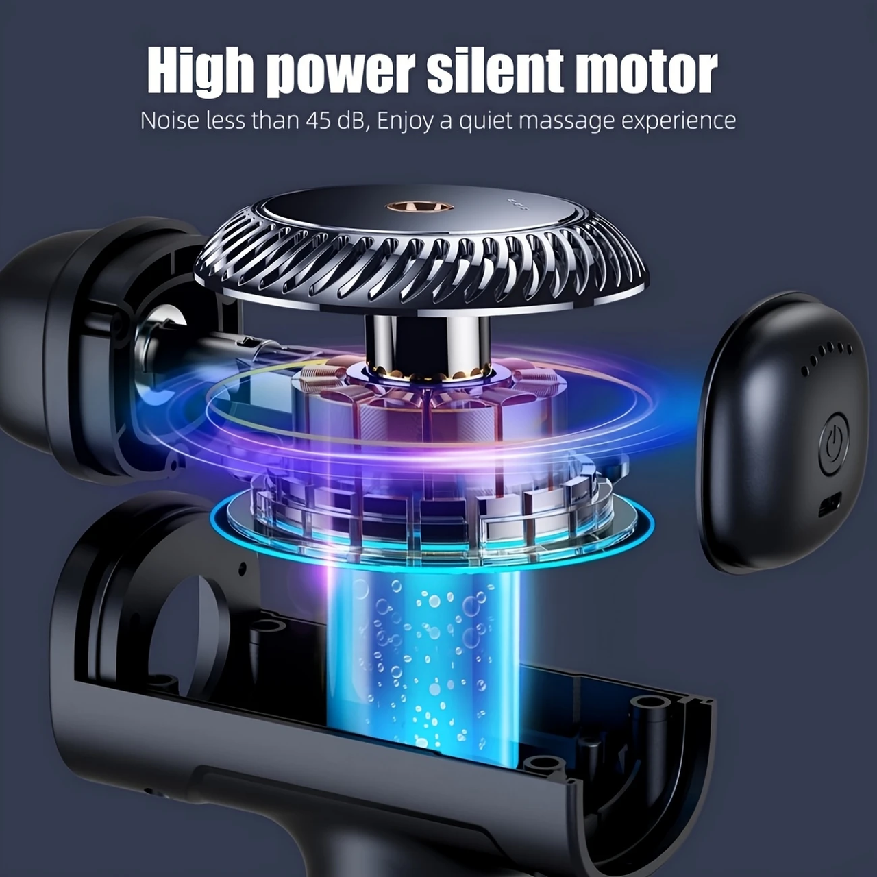 Масажер перкусійний ударний Sorudel для м'язів/антицелюлітний з 8 насадками (2649985146) - фото 6