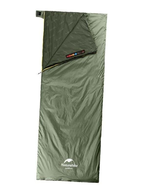 Спальник Naturehike Summer LW180 лівий 190 см Зелений (NH21MSD09)