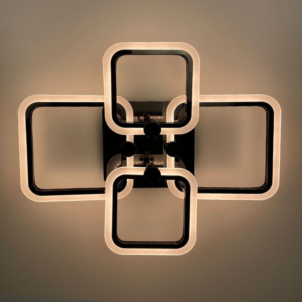 Люстра LED RGB на 2/2 рожка Черный (A 2503/2+2 BK) - фото 3