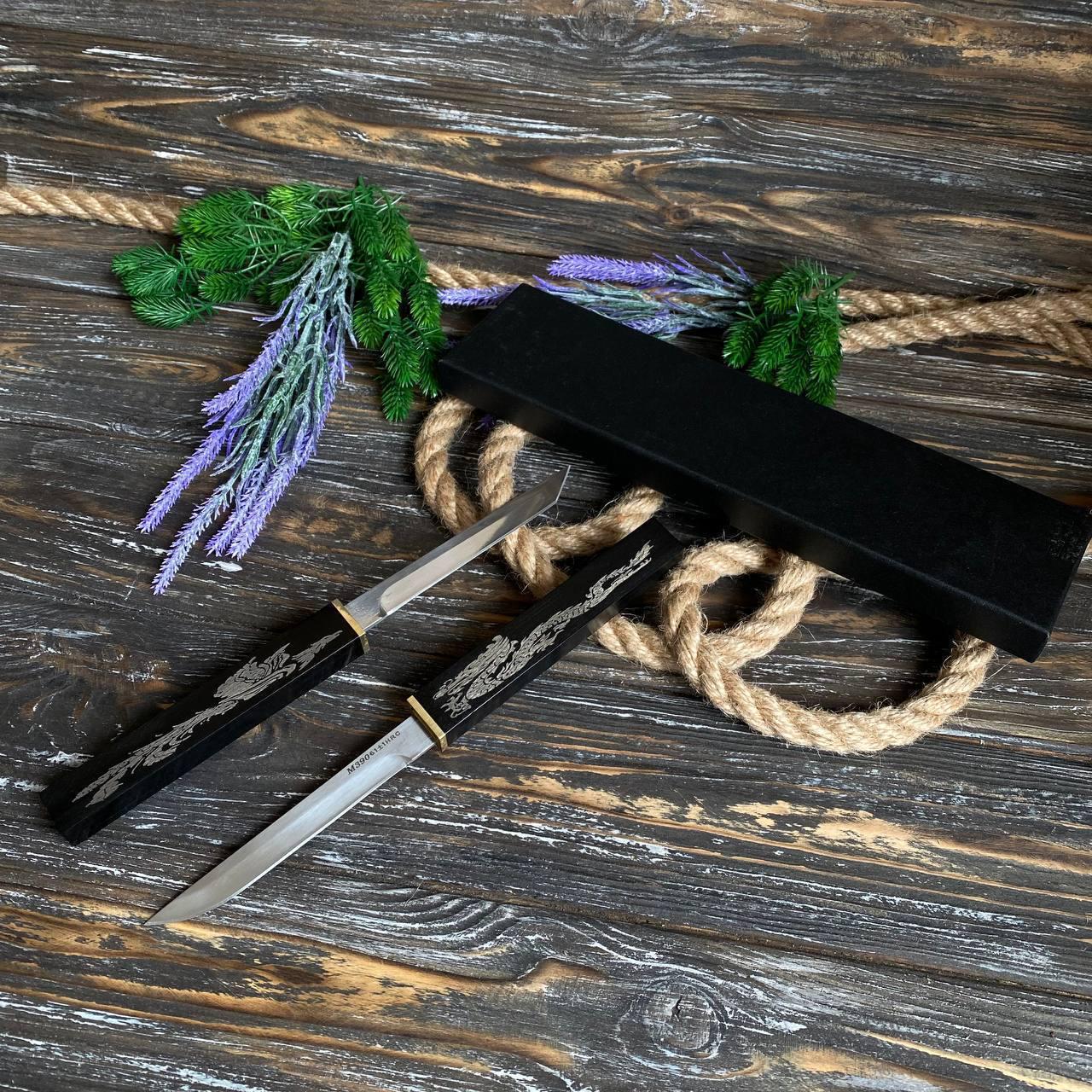 Нож охотничий 2в1 длина клинка 105 мм (344)