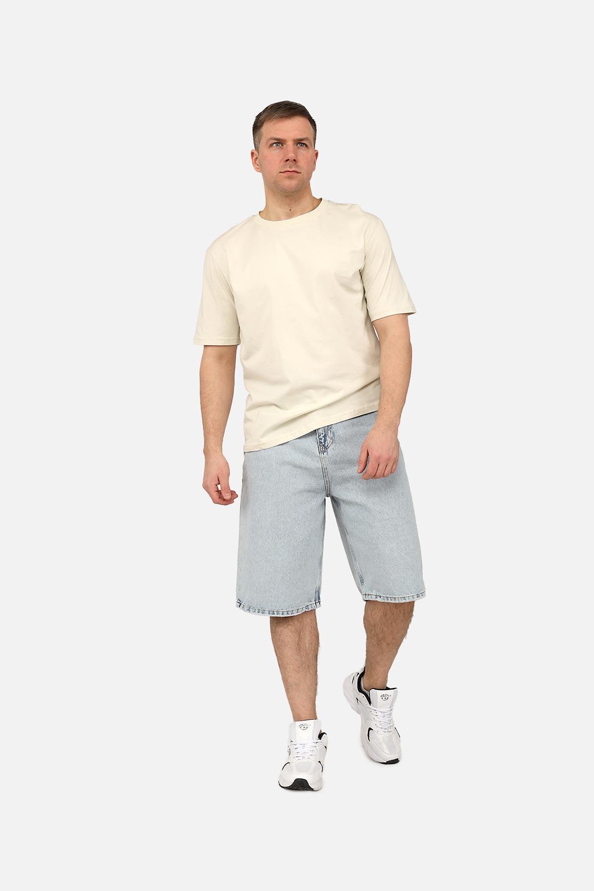 Футболка мужская ЦБ-00267763 с коротким рукавом р. 54 Молочный (SKT001038991)