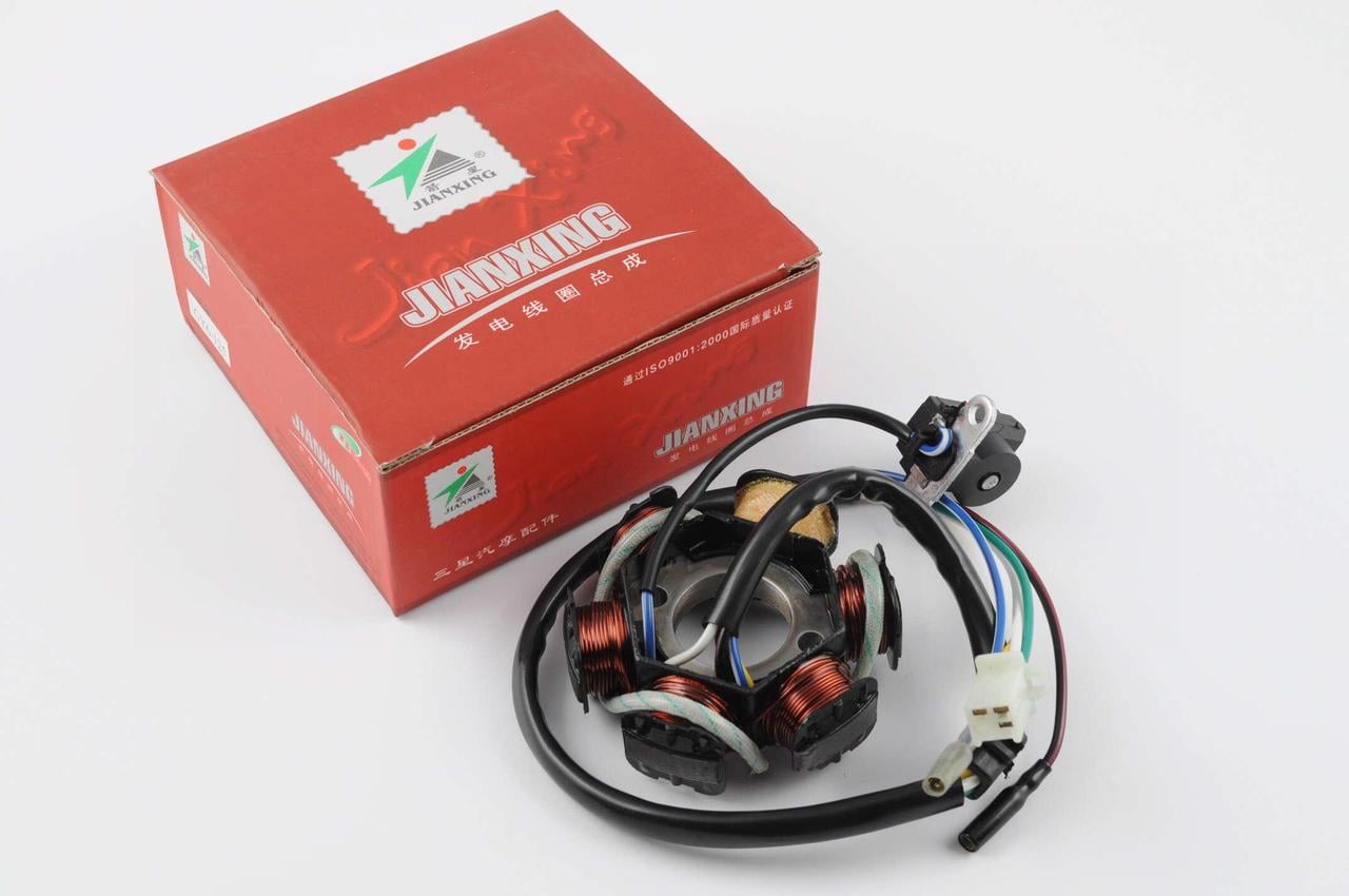 Статор генератора JIANXING 4T GY6 125/150 5+1 катушек (2177267712)