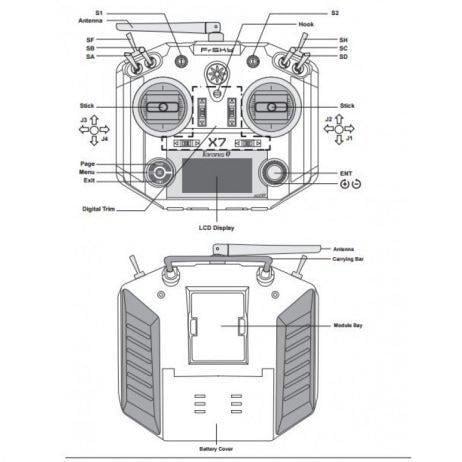 Апаратура керування FrSky Taranis Q X7 ACCESS пульт із сумкою для авіамоделей Чорний (46310) - фото 9