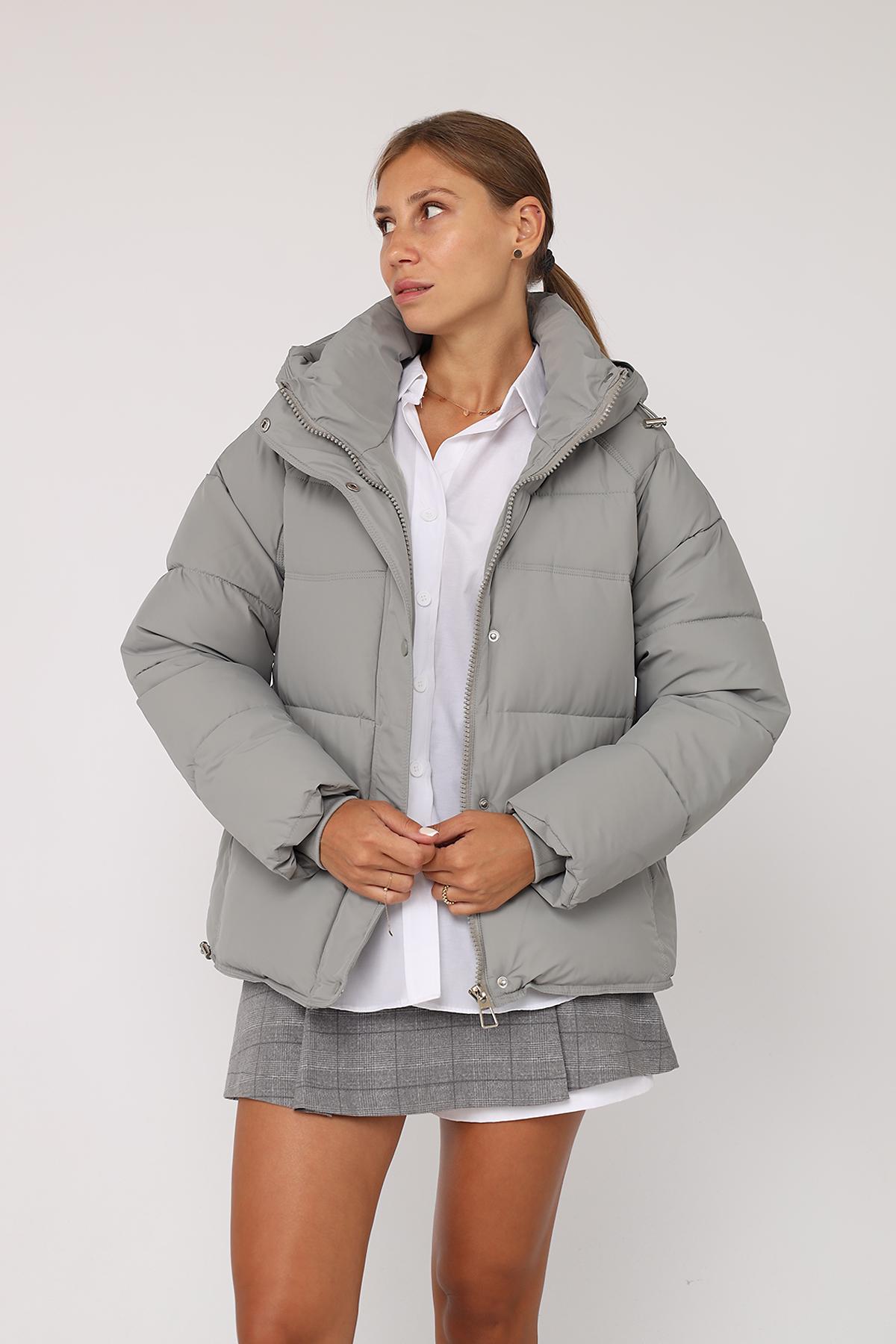 Куртка жіноча зимова ЦБ-00277861 р. 54 Сірий (29080010)