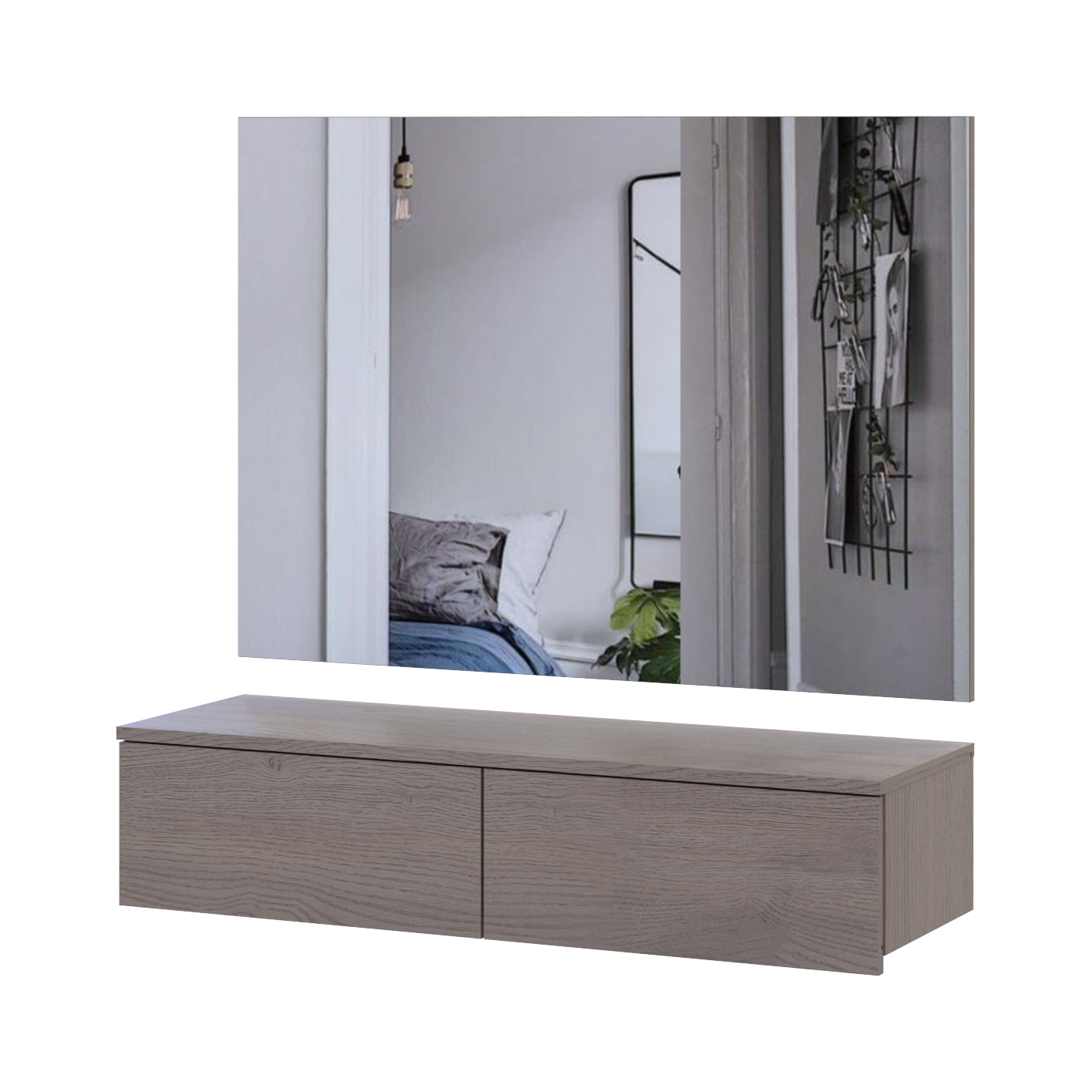 Тумба та дзеркало Doros Левія 100х32х100 см Канноло (42005238) - фото 3 Тумба та дзеркало Doros Левія 100х32х100 см Канноло (42005238) - фото 3