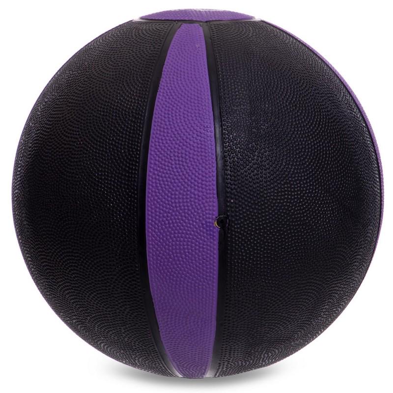 Мяч медицинский медбол Zelart Medicine Ball FI-5122-10 10 кг Черный/Фиолетовый (DR003486) - фото 3