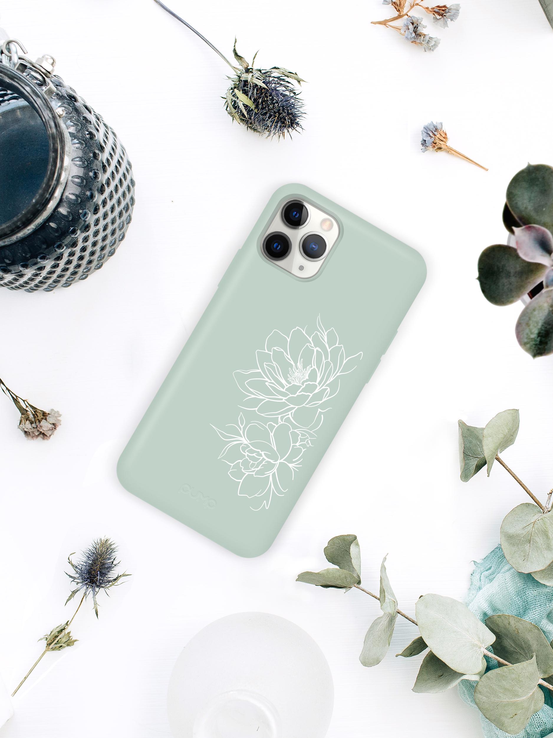 Чохол Pump Silicone Minimalistic Case для iPhone 11 Pro Floral З малюнком Зелений - фото 3