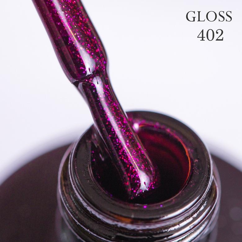 Гель-лак GLOSS 402 с микроблеском 11 мл Сливовый (71625)