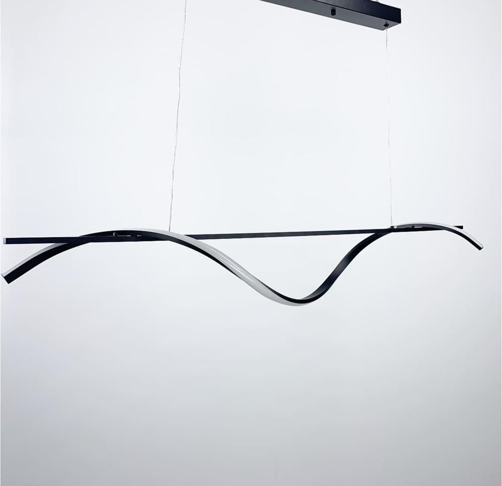 Люстра видовжена лінійна світлодіодна 120 см Чорний (NO 8) - фото 6