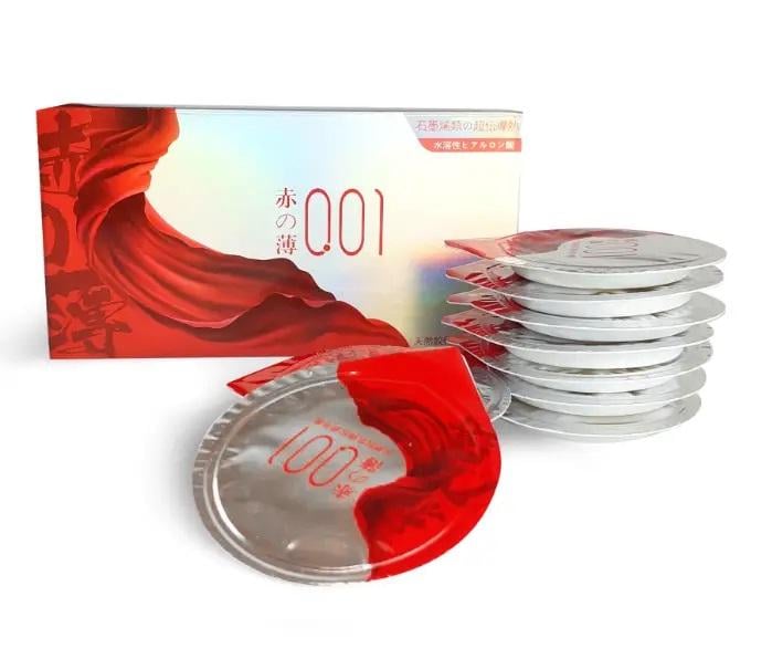 Презервативы горячие ультратонкие OLO Red Silver с термоэффектом 1 шт. (101844)