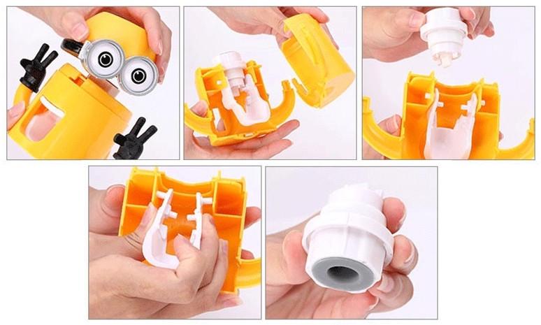 Дозатор диспенсер держатель зубной пасты Миньон для двух зубных щеток (1052) - фото 7