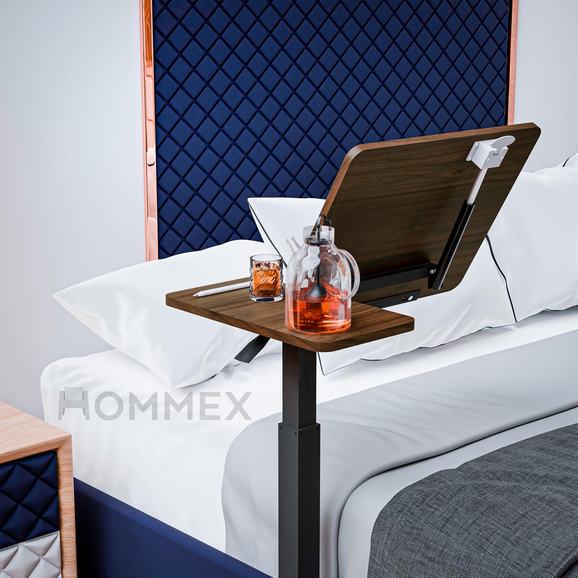 Комп'ютерний стіл приставний Hommex Mobidesk Duo USB із регулюванням висоти Walnut - фото 3 Комп'ютерний стіл приставний Hommex Mobidesk Duo USB із регулюванням висоти Walnut - фото 3