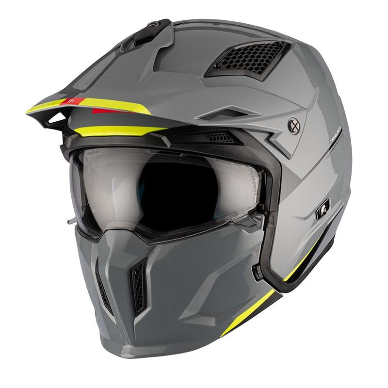 Мотошлем MT HELMETS Streetfighter SV S Solid A22 ECE2206 2XL Gloss Grey (27962)