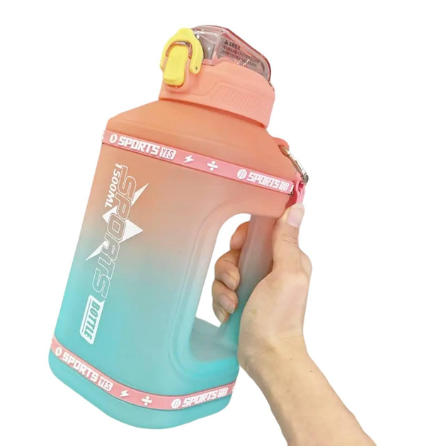 Бутылка спортивная OSPORT 1500 мл Розовый (MS 4621) - фото 4