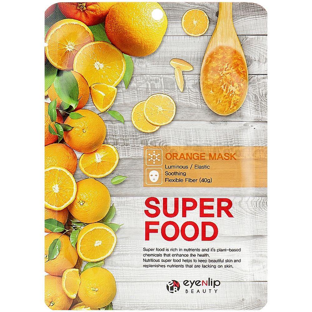 Маска тканевая для лица Eyenlip Super Food Orange Mask Апельсин 23 мл (8809555251453)