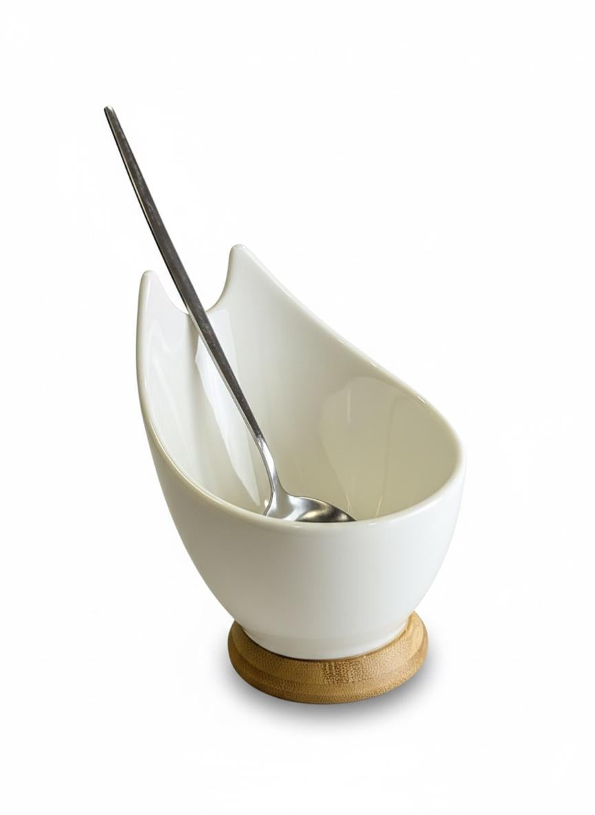 Підставка кухонна для ложки та ополоника Scandi порцеляна та бамбук (31484343)