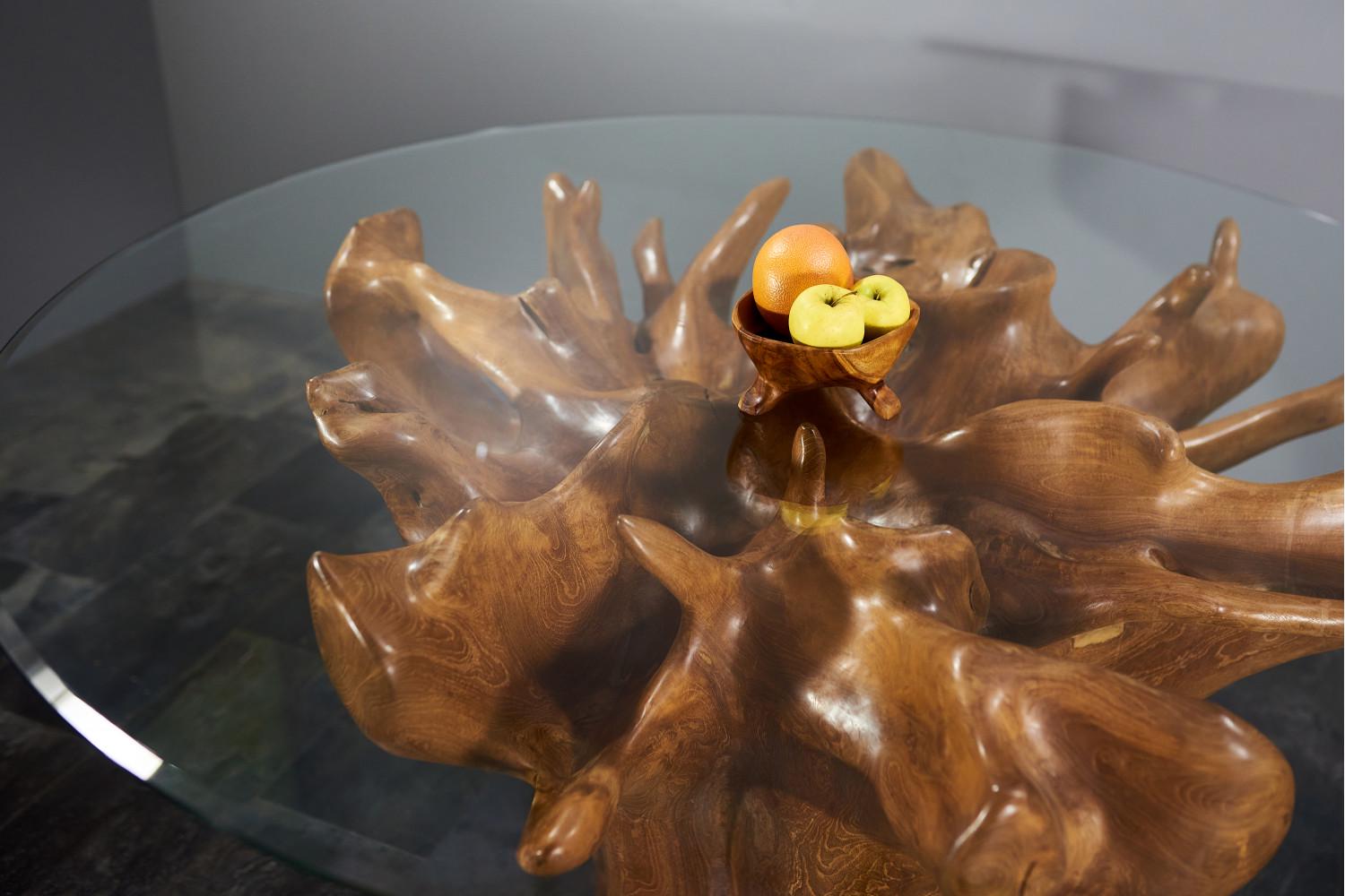 Cтол из дерева тик со стеклом (D.K.A-10) - фото 5 Cтол из дерева тик со стеклом (D.K.A-10) - фото 5