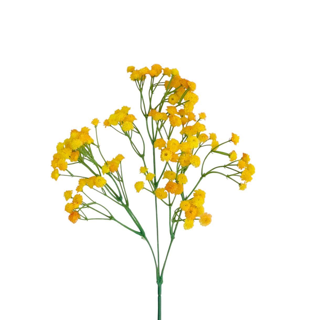 Искусственный гипсофил ветка латекс 62 см Желтый - фото 1 Искусственный гипсофил ветка латекс 62 см Желтый - фото 1